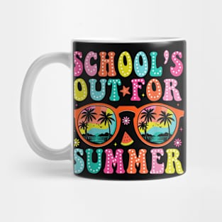 Last Day Of School Retro Schools Out For Summer Teacher T-Shirt Mug